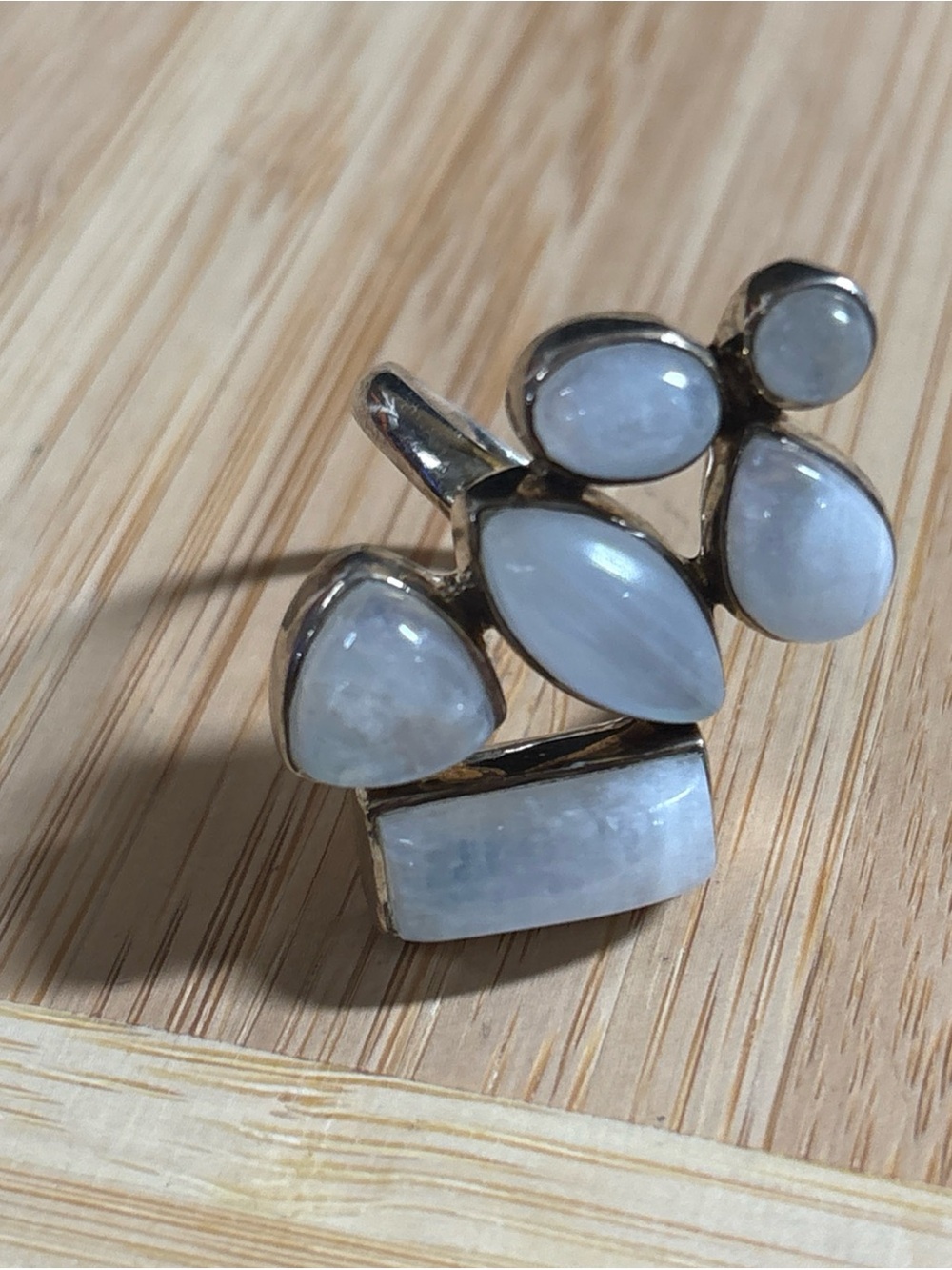 Vintage Sterling Silver 925
ARYO Ring Moonstone Artisan
Statement sz 7 3/4